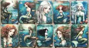 Mermaids junk journal card toppers set of 10 junk journal cards mermaid journal