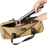 Tent Stakes Storage Bag, Tent Pegs Pouch, Double Layer Heavy Duty Tent Canvas Bag, Large Capacity Bags Pouch Organizer, Utility Tote Bag Carrier, for Camping Hiking Backpacking