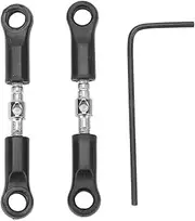 2Pcs RC Steering Tie Rod, Aluminum Adjustable PA Steel High Strength Accurate 1/16 Camber Links, RC Steering Camber Link Steering Shaft Tie Rod Servo Mounts for SCY16101 16102 16103 16201PRO