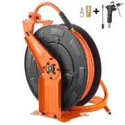 Retractable Air Hose Reel - 3/8 in x 65 ft, Hybrid, Double Arms by VEVOR