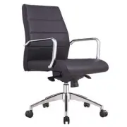 New Exec Seating Adjustable Seat Height Chair Black PU Computer Desk Seat CRUZ-L
