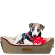 Otis & Claude Hi-Tech Cashmere Pet Bed Brown, Small (48" x 41")