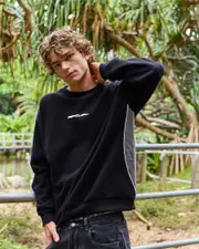 [Rip Curl] Rip Curl Men's Giant Prawn Crew Sweatshirt in Black Size 2XL 2XL Black
