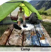 1pc Wooden Board look Beach Camping Picnic Mat Waterproof Lightweight Sand proof