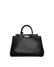 BALLY Deco $1990 Black Plain Leather Tote Bag New And Authentic