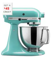 KitchenAid Artisan Series 5qt Aqua Tilt-Back Head Stand Mixer with $45 Credit