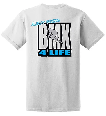 JUST RIDE BMX 4 LIFE SHIRT BIKE BICYCLE GT REDLINE HARO RACE FIT KINK