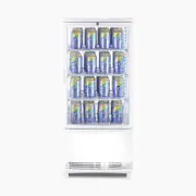 Bromic Countertop Fridge - 80L - 1 Door - Curved Glass - White