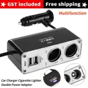 12V Car Charger Cigarette Lighter Double Power Adapter Socket Splitter Dual USB