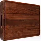 AZRHOM Large Walnut Wood Cutting Board for Kitchen 18x12 (Gift Box) with Juic...