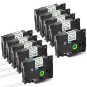 Compatible for Brother P-Touch Label Maker TZ TZe 221 Tape Cartridge White 10PCS