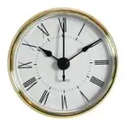 2.76 Round Clock Insert Fit-up Roman Numeral Golden Bezel Home Office