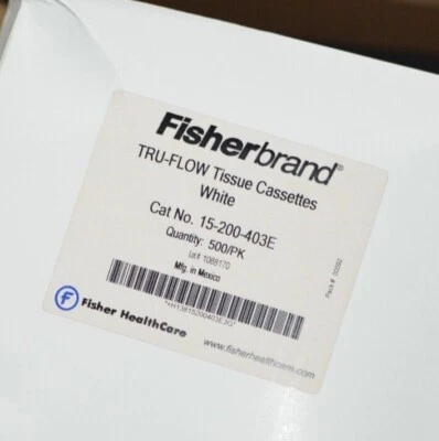 Fisher Brand Tru-Flow Tissue Cassettes White 15-200-403E (Box of 500)