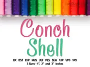 Conch Shell Machine Embroidery Font, BX Ready Embroidery, USB, CD