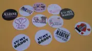 Pre Cut One Inch Bottle Cap Images I Love My Marine Daddy Mix Free Shipping