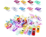 Sewing Clips, 100 Pcs with Plastic Box, Clips for Supplies Crafting Tools, Assorted Colors Plastic Clips for Crafts, Plastic Clip