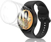 intended for Samsung Galaxy Watch 4 44mm Screen Protector, Waterproof Tempered Glass Screen Protector Scratch Resist Cover intended for Galaxy Watch 4 44mm Case(not intended for 40mm) (Clear-6Pack)