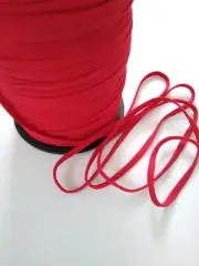 1/4" Soft stretch Nylon Elastic flat 6mm Red, 144 yards roll (131m)