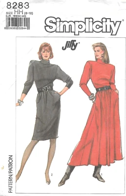 Uncut Simplicity Sewing Pattern # 8283 Misses' Dresses in Two Lengths Size: 6-12