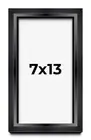 7x13 Shadow Box Frame Black | 1.25 inches Deep Real Wood Contemporary Shadowbox