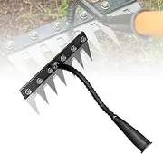 2025 Gardenia Iron Weeding Rake, 5/6/7/8 Teeth for Iron Weeding Rake, for Backyard Garden Lawn Loosening & Dethatching, Detachable Gardening Manual Tool (7 Teeth)