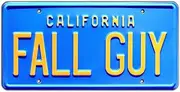 Celebrity Machines Fall Guy | Colt Seavers' GMC Pickup Truck | Fall Guy | Metal Stamped Vanity Prop License Plate