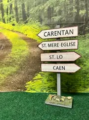 1/6 scale WW2 D-Day Operation OVERLORD Carentan Directional Diorama Sign
