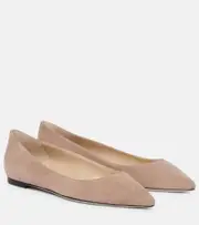 [Jimmy Choo] Jimmy Choo Romy suede ballet flats AU 11 pink