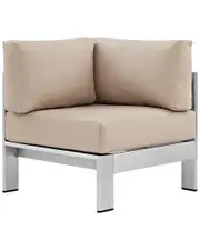 Modway Outdoor Shore Outdoor Patio Aluminum Corner Sofa