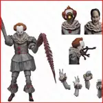 NECA IT PENNYWISE 可動人偶小丑可動關節模型娃娃玩具兒童禮物收藏汽車裝飾品 1