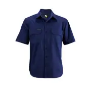 WorkCraft Lightweight Cotton Drill S/S Shirt Navy (#55) Small