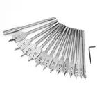 15pcs Hex Shank Spade Flat Wood Drill Bit Set 6-25mm For Wood Drilling .