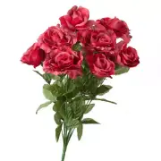 Factory Direct Craft Artificial Beauty Pink Open Rose Bush