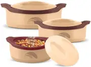 Stainless Steel Insulated Casserole 3 pc Gift Sets Assorted Colors Roti Maker