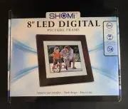 Shomi 8" LED Digital Picture Frame Dark Wood USB SD MMC Cards
