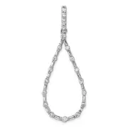 14k White Gold 3/4ct. Real Diamond Teardrop Pendant