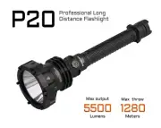 Acebeam P20 5500 Lumens 1280 Meter Beam Distance Recharge Tactical Searchlight