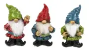 Ganz Good Luck Friendly Little Gnome Figurine w/Card Pick Green, Red or Blue Hat
