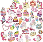 AYNKH Diamond Painting Arts and Crafts Kits for Kids Unicorn Cute Stickers Craft Painting Gifts for Girls 5-10 Years Old Birthday Christmas Gifts Party Bags