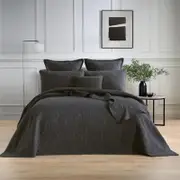 Renee Taylor Asher Jacquard Grey Coverlet Set
