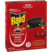 Raid Max Insect Cockroach Baits Traps - 2x12 Pack, long-lasting control