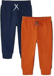[The Children's Place] Baby Toddler Boys Jogger Pants, Sunstone/Tidal 2 Pack, 6-9 Months