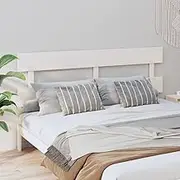 Bed Headboard, Beds Head Frame White 184 cm Solid Wood Pine