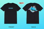 2025 NRL CRONULLA “SHARKS” RETRO CUSTOM DESIGN GRAPHIC PRINT TEE - SIZES S-3XL
