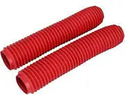 Motorcycle Front Shock Covers Motorcycle Universal Front Rubber Fork Boots Fit for Honda Yamaha KTM Kawasaki Suzuki EXC SX XC XCF SXF CR CRF YZ DRZ Motorcycle Fork Cover Gaiters(Red)