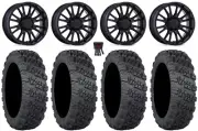 MSA ThunderLips 15" Wheels Bk 30" Versa Cross V3 Tires Honda Pioneer 1K / Talon
