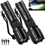 Rechargeable LED Flashlights High Lumens, 990000 Lumen Super Bright Flashlight