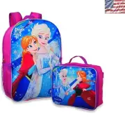 Stylish Frozen Backpack & Lunch Box Set - Perfect for High School Adventures