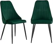 Set of 2 Shangri-La Lucca Dining Chairs (Forest Green)