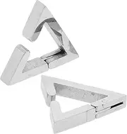 [Holibanna] Fashionable Geometric Earrings Triangle Ear Cuff Set for Women Elegant Lightweight Titanium Steel Earrings for Daily Wear
